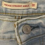 Levi's Levi’s Ribcage Straight Ankle In Bleach Shredded Knee Photo 7