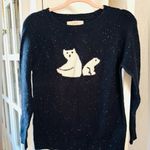 Loft  Blue and White Polar Bear Sweater. Photo 1