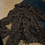 Madewell  Starry Night Silk Ruffle Tie Top Size Xs Photo 6