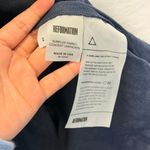 Reformation  Orzo Linen MIDI‎ High Waist Skirt in Black Corvette 2 Button Front Photo 2