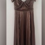Antonio Melani Zaira Chiffon Evening Dress Metallic Empire Waist Pleats NWT 6 Photo 0
