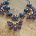 Vintage Lavender Chunky Statement Necklace Photo 2