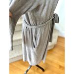 Natori Grey Marled Tie Waist Mid Length Robe Gray Size M Photo 3