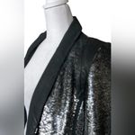 IRO  Metallic Silver and Black Blazer Photo 6
