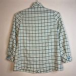 Jeanette Maternities Womans Plaid Shirt Button Front Long Sleeve Top Sz S/M EUC‎ Blue Size M Photo 1