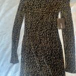 Black and Brown Long Sleeve Bodycon Dress Photo 1