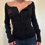 Y2k cherry embellished sweater off Black Photo 5