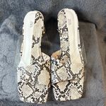 ZARA  Women's Snakeskin Mules - Black and Cream Photo 8