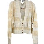Anthropologie  Pilcro Scarlette Pointelle Crop Cardigan Cream Softie Dollette Photo 1