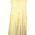 SheIn NWOT  Women’s Polka Dot Sleeveless Midi Dress Yellow/White Size M/L Photo 2