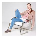 Isaac Mizrahi New Womens  Live Divine Denim Pull On Jeans Blue Gold Snaps 4 Tall Photo 9