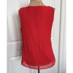 Ann Taylor  Women Textured Polyester Sleeveless Blouse Cowl Neck Orange Sz XS Photo 1