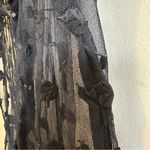 Vintage Women’s Gothic Romantic Lace Overlay Sheer Dress Black Size XS Photo 3