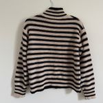 J.Crew  Cable-Knit Mock-neck Pullover Sweater Size Small Stripe Jewel Buttons Photo 7
