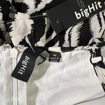 bigHit Zebra Print Halter Maxi Dress Ruffle Trim Sleeveless Black White M Black Size M Photo 6