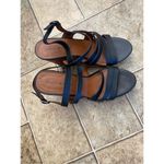 Lucky Brand  Womens Larinaa Platform Wedge Sandals Black Ankle Strap Buckle 9.5 Photo 1