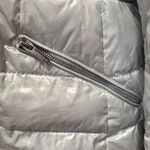 Lands' End Metallic Silver Gray Hooded Puffer Jacket XL Photo 1