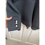 T Tahari Blazer Size 8 Navy Striped Notched Lapel Jacket Pearl Buttons NEW Photo 10