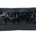 Botkier  Black Patent Leather Chevron Zip Mini Wristlet Purse Clutch Pouch Bag Photo 0