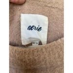 Aerie  Buttery Soft Knit Pullover Ribbed Oversized Cozy Sweater Taupe Neutral XS Photo 3