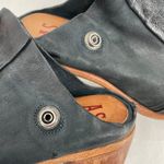 A.S.98 Black Leather Mules Silver Studded Heeled Shoes Boho Cottage EU Size 36 Photo 11