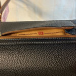 Stone Mountain USA Black Leather Wristlet with Tan Trim NWT Photo 3