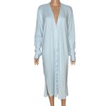 P.J. Salvage Pointelle Hearts Cardigan size XL Baby Blue New Button Down Photo 2