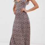 ASOS Club L London leopard pink low back cami sleeveless maxi dress size 12 Photo 0