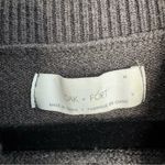 Oak + Fort  Gray Striped Sleeve Sweater Photo 1