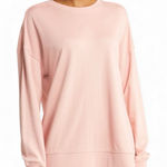 Sweaty Betty  After Class Round Wide Neck sweatshirt pale pink top XS Photo 0