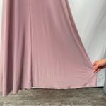 NWT DB Studio V Neck Draped Jersey Slit Maxi Dress in Dusty Rose Size 0 Pink Photo 5