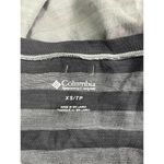 Columbia women’s size XS Gray stripe ombre tunic short sleeve sheer shirt dress Photo 2