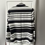 Kate Spade  Black & White Silk Striped Button Down Blouse Top Photo 1