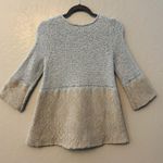 Anthropologie  Knitted & Knotted blue and gray wool blend and lace sweater small Photo 12