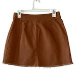 Madewell  Button-Front Brown A-Line Skirt Photo 4