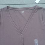 Gap NWT  Short Sleeve Ribbed Henley Shirt Photo 5