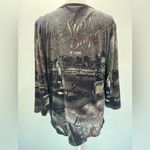 Christopher & Banks Patriotic Stars and Stripes God Bless America Sequined Top L Photo 4