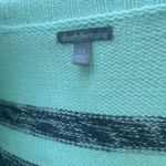 Charlotte Russe  Aqua and Charcoal‎ Striped Open Front Sweater Photo 1