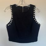 Endless Rose  Pearl Embellished Tank in Black Size Small Photo 2