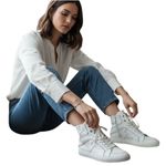 Zadig & Voltaire High Flash Studded Leather High Top Sneaker White Size 40 Photo 0