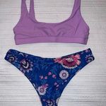 SheIn Purple and Blue Floral Bathing Suit NWOT Photo 0