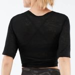 Fabletics NWT- Black Croped tie up top Photo 10