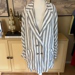 Pilcro ANTHROPOLOGIE Striped Oversized Dolman Linen Blend Blazer Size XL NWT Photo 2