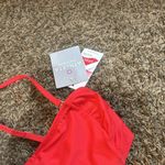 Athleta nwt‎  bandeau bikini in red size 32D/DD Photo 3