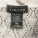 The Limited  Y2K Long Sleeve Crochet Knit Cardigan Metallic Silver Size Medium Photo 7