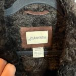 Vintage brown suede leather Penny Lane style coat Size M Photo 2