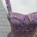 City Triangles Sundress Purple Floral Retro Photo 3