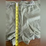 ANDIE NWT The Short Women's M Elastic Waistband Pockets Linen Blend Olive Green Photo 6