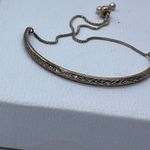 Boutique Sterling silver half bar etched bolero clasp bracelet Photo 1
