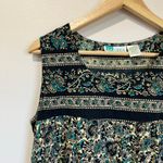 Vintage La Cera 90s Boho Tapestry Cotton Sundress Maxi Dress Pockets Size M Black Size M Photo 4